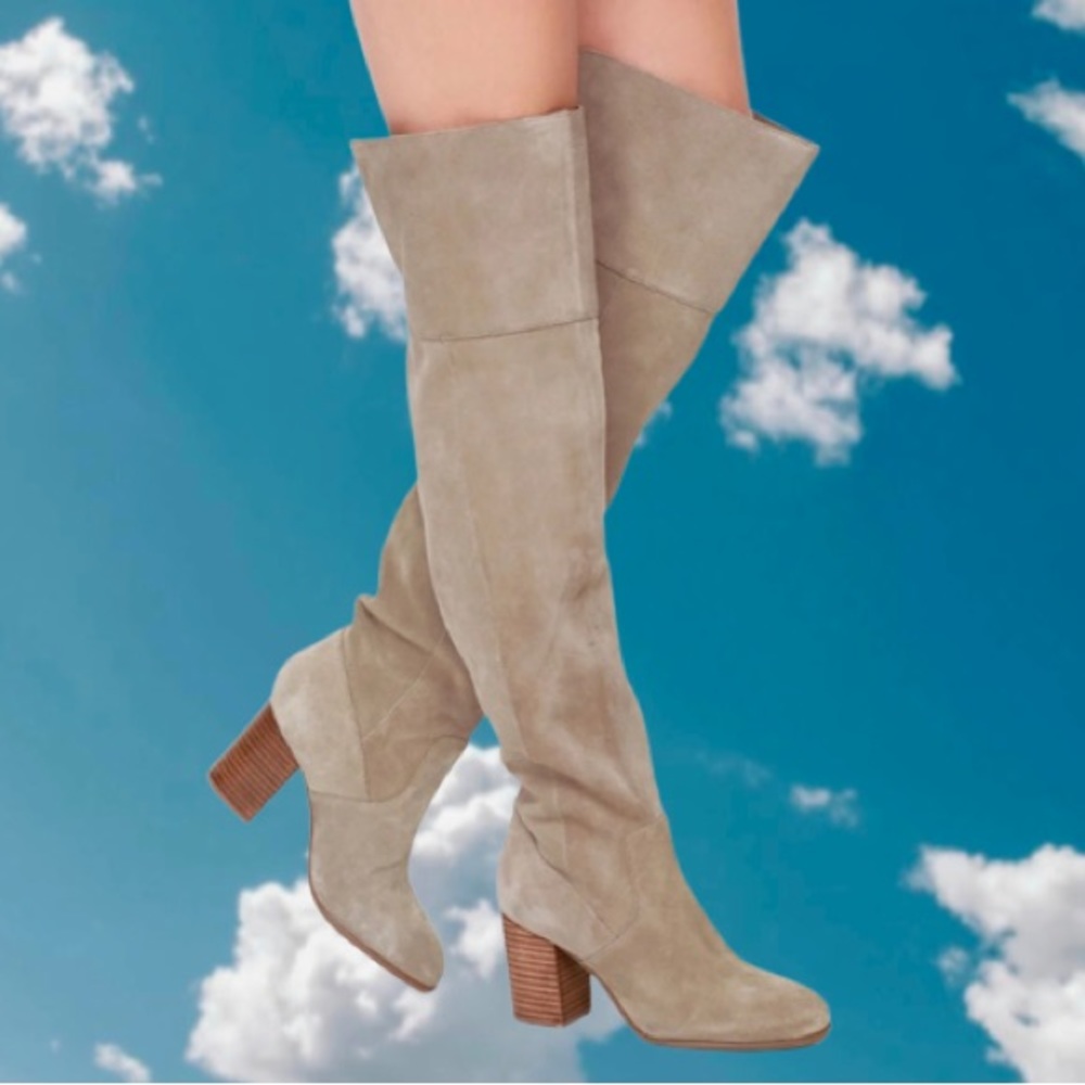 Jessica Simpson EBYY Southwestern Tan Suede Leather Over-the-knee Boots …